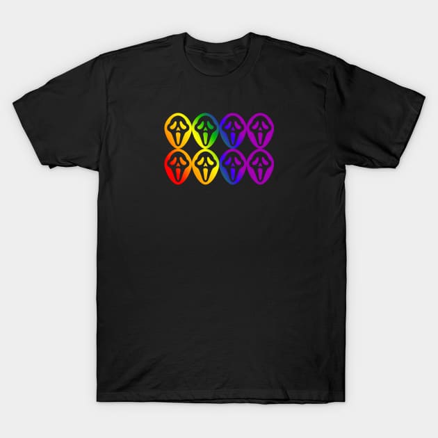 Ghost Face - Rainbow T-Shirt by Tipsy Pod